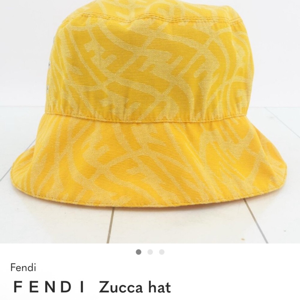 Fendi Yellow Zucca Bucket Hat